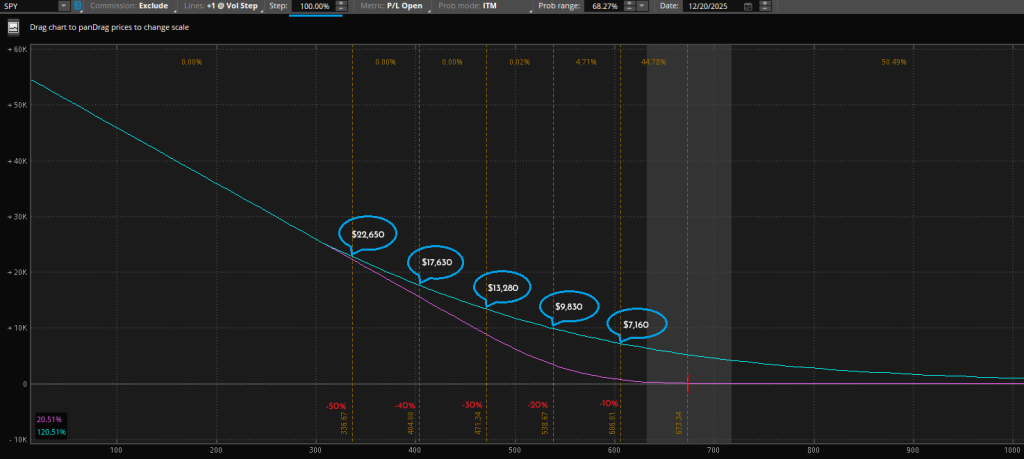 Put Option Insurance Volatility Analysis - 100%